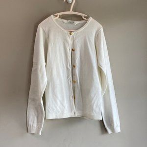 White Knit Sweater Cardigan size 6-8y